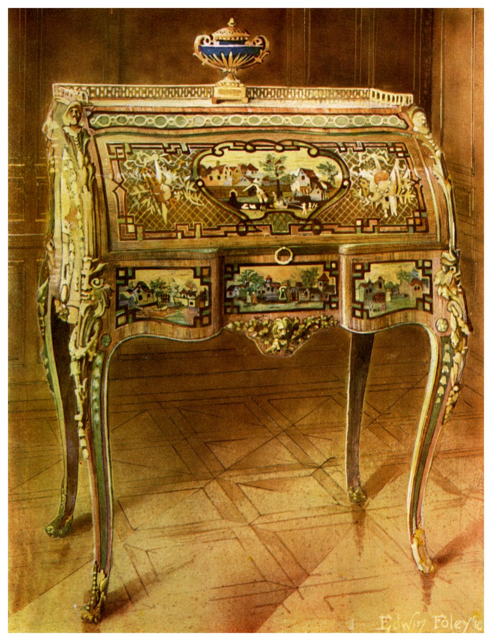 Escritoire a toilette, French, Victoria and Albert Museum, London, 1911-1912. af Edwin Foley