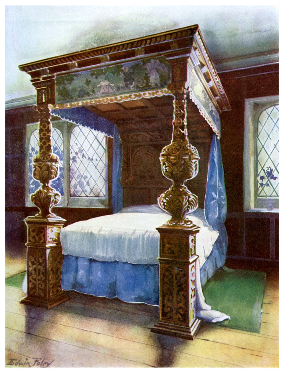 Littlecote sengested, 1910. af Edwin Foley