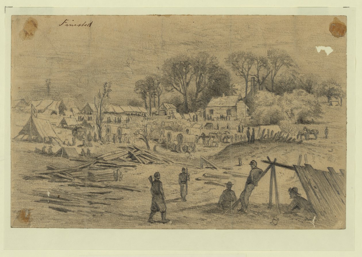 Felthospital i 5. korps (general Warren) ved Spotsylvania Court House, Va. af Edwin Forbes