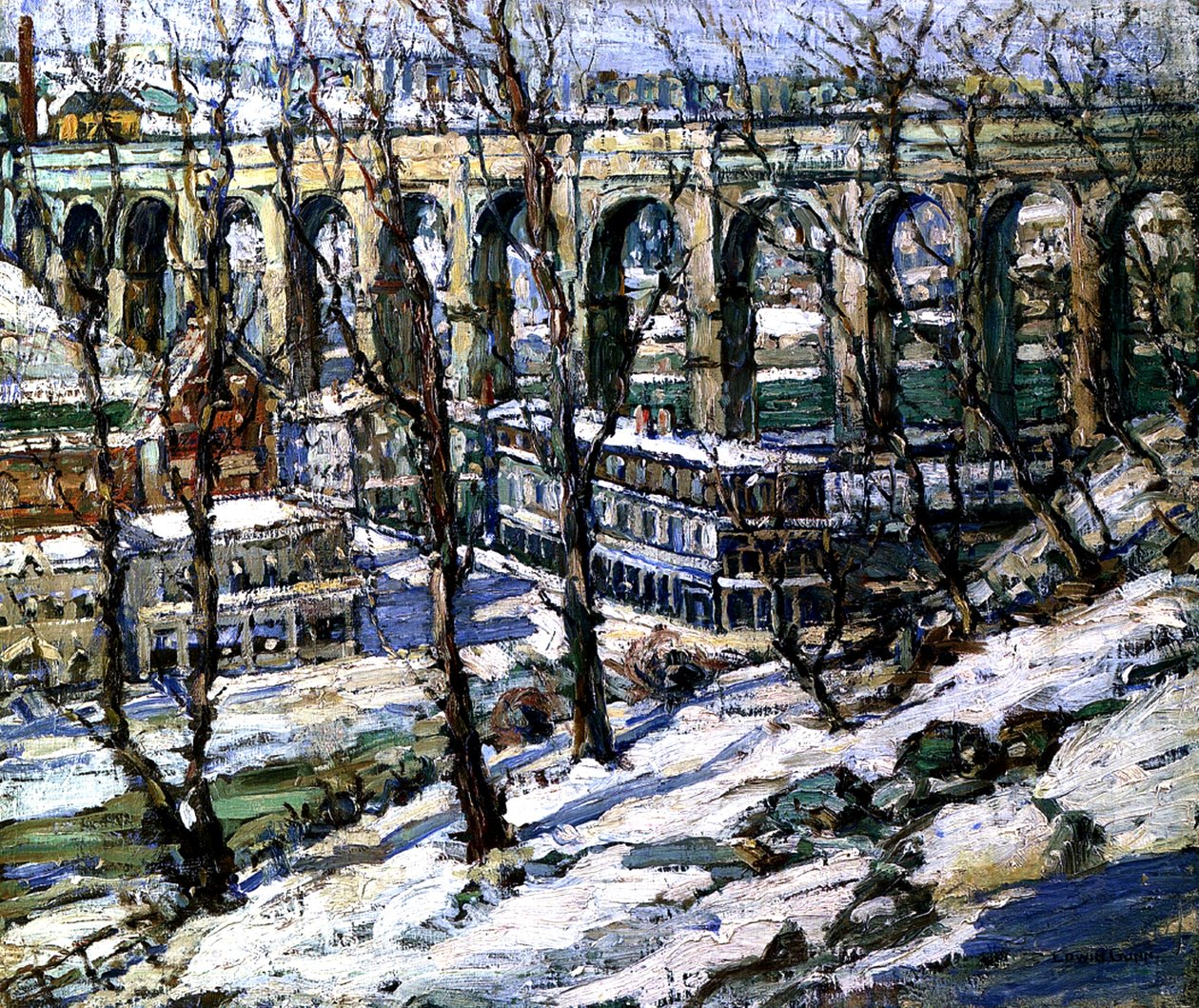 High Bridge på Harlem-floden, USA, ca.1907 af Edwin H. Gunn