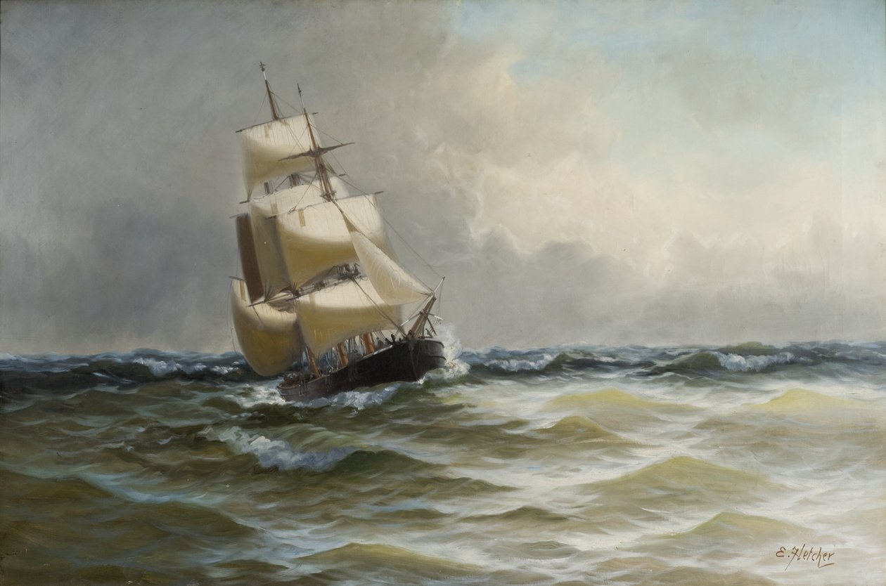 Seascape af Edwin Henry Eugene Fletcher