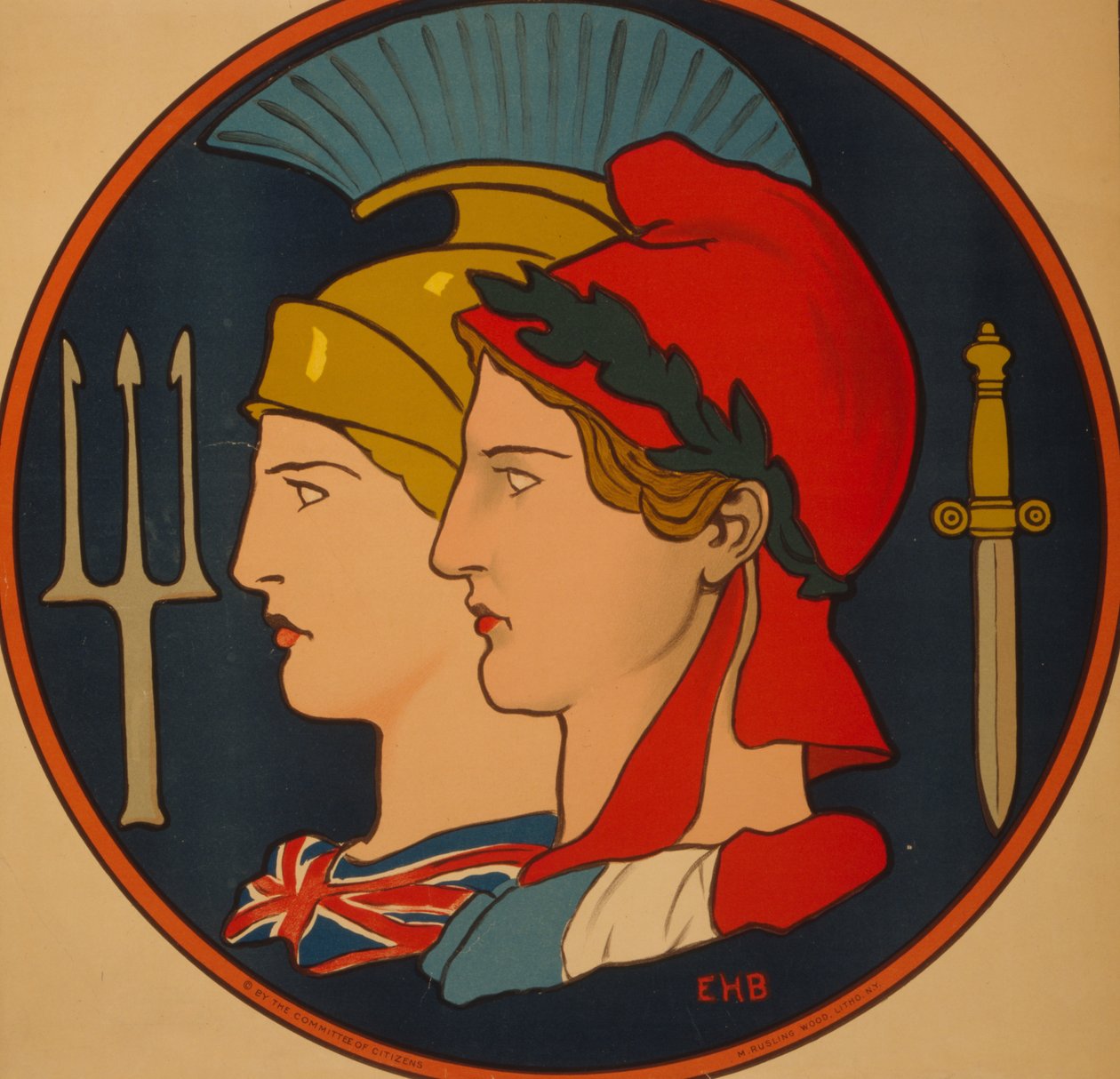 Frankrigs og Storbritanniens emblem, 1917 af Edwin Howland Blashfield