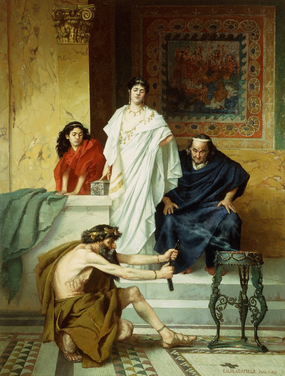 Forberedelse til et offer af Edwin Howland Blashfield