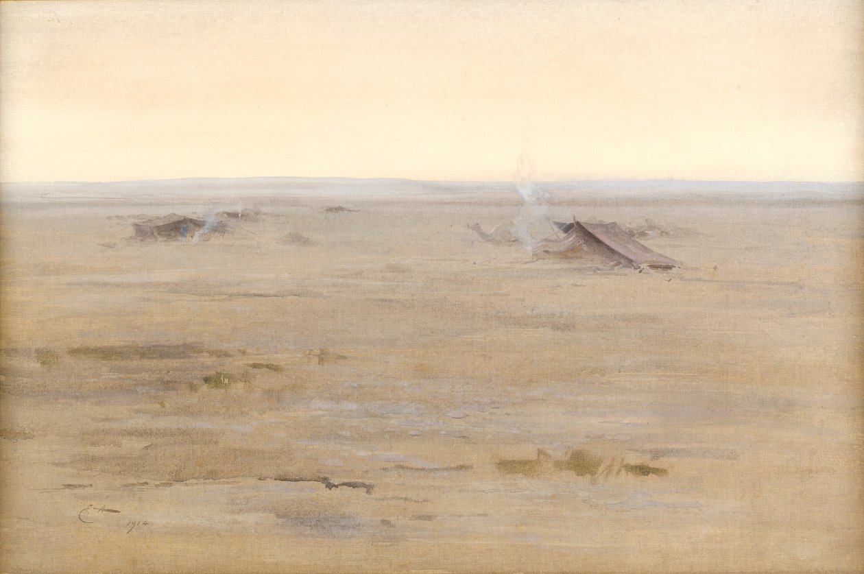 Lejr i ørkenen, 1914 af Edwin John Alexander
