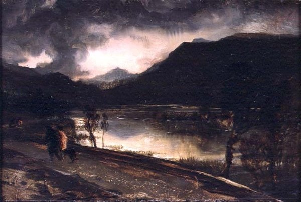 En søscene ved solnedgang af Edwin Landseer
