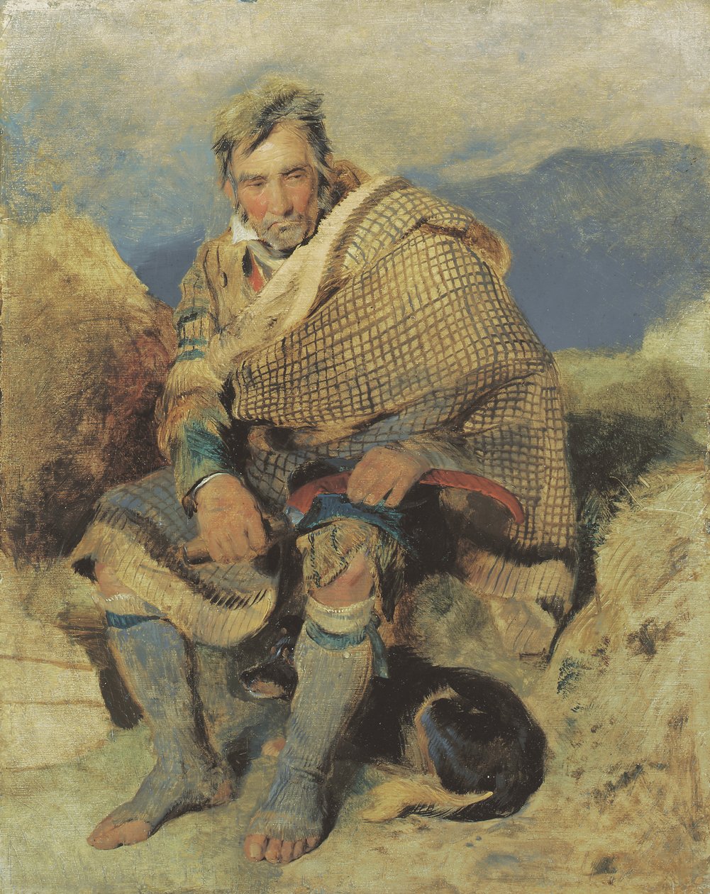 En højlandshyrde - en skitse, ca. begyndelsen af 1820