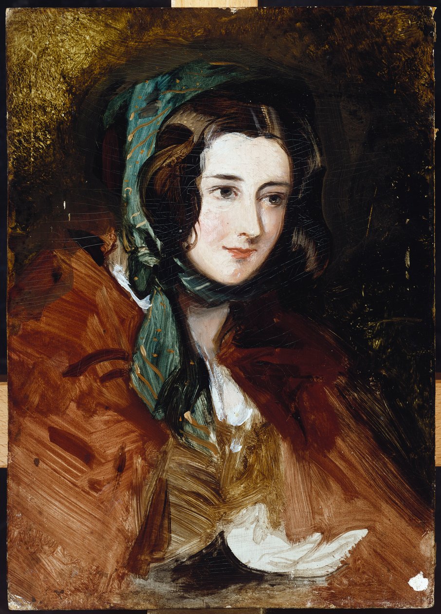 Et portrætstudie af Lady Harriet Hamilton af Edwin Landseer