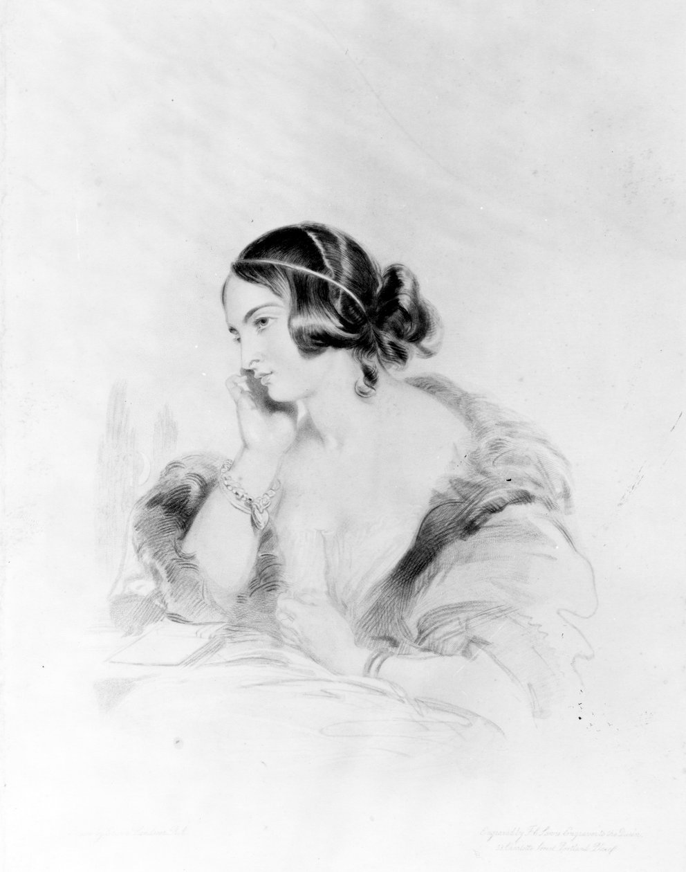 Caroline Norton, graveret af Frederick Christian Lewis, 1838 af Edwin Landseer