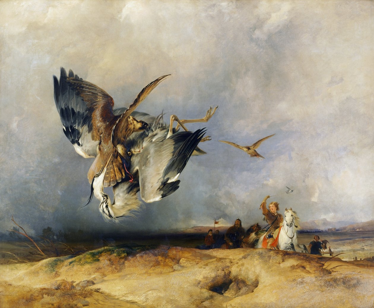 Hawking i gamle dage af Edwin Landseer