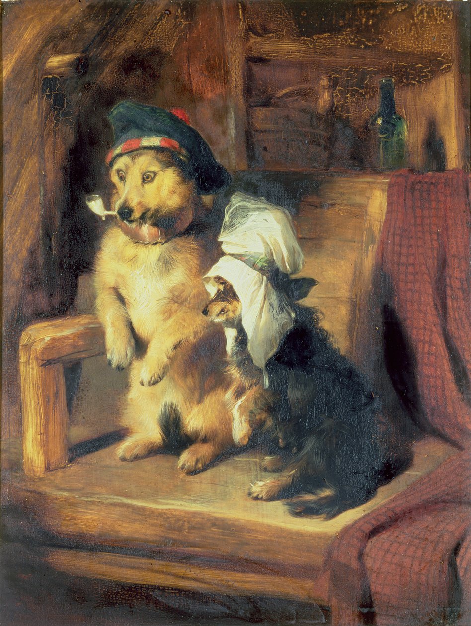Små klapvogne, 1836 af Edwin Landseer