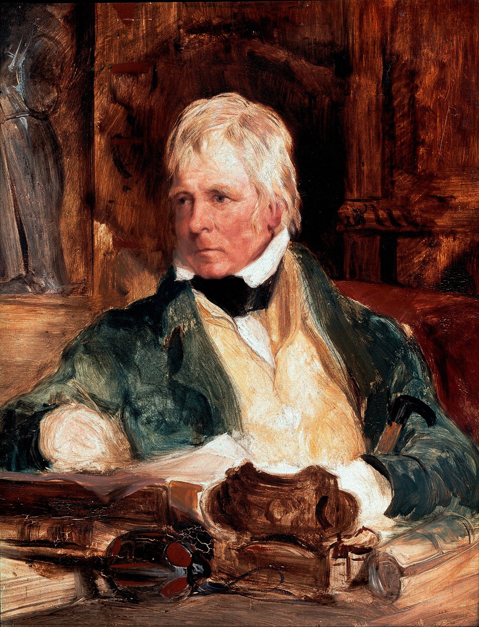 Portræt af Walter Scott (1771-1832), skotsk forfatter, maleri af Edwin Henry Landseer (1802-1873) 1824 Søn. 29,2 cm x 24,1 cm London, National Portrait Gallery af Edwin Landseer