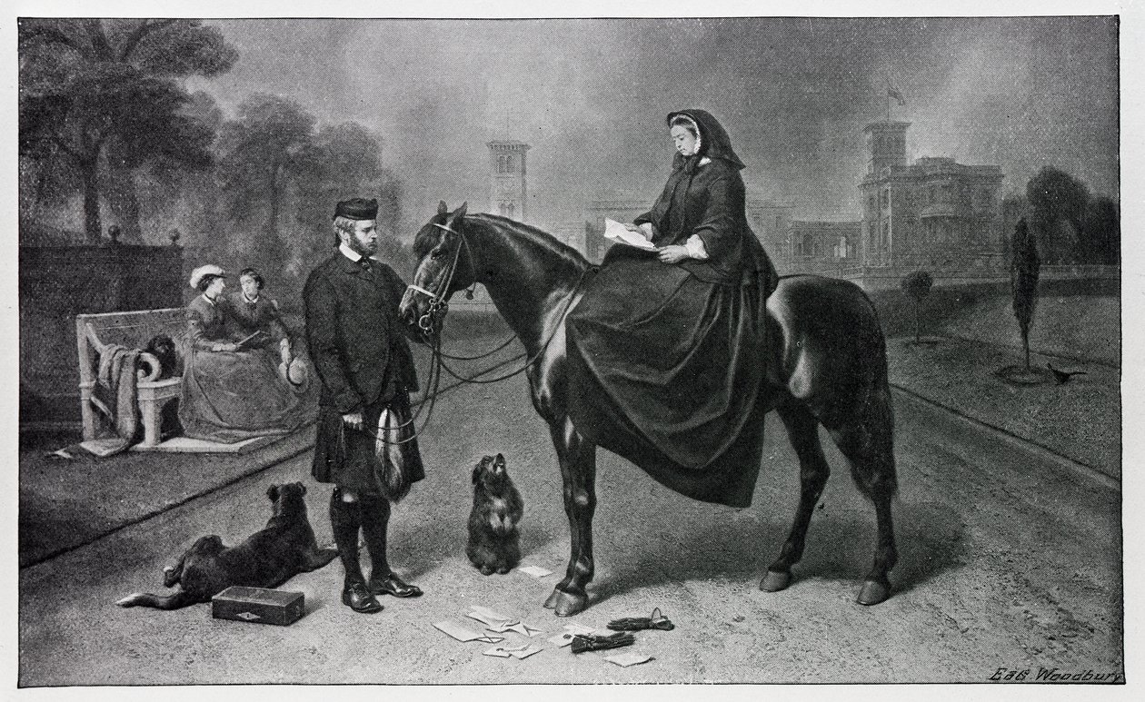 Dronning Victoria i Osborne efter maleriet i 1865 af Edwin Landseer