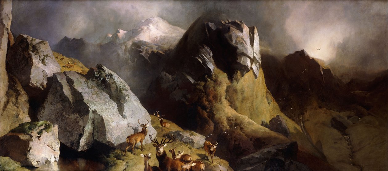 Hjortepasset, c.1852 af Edwin Landseer