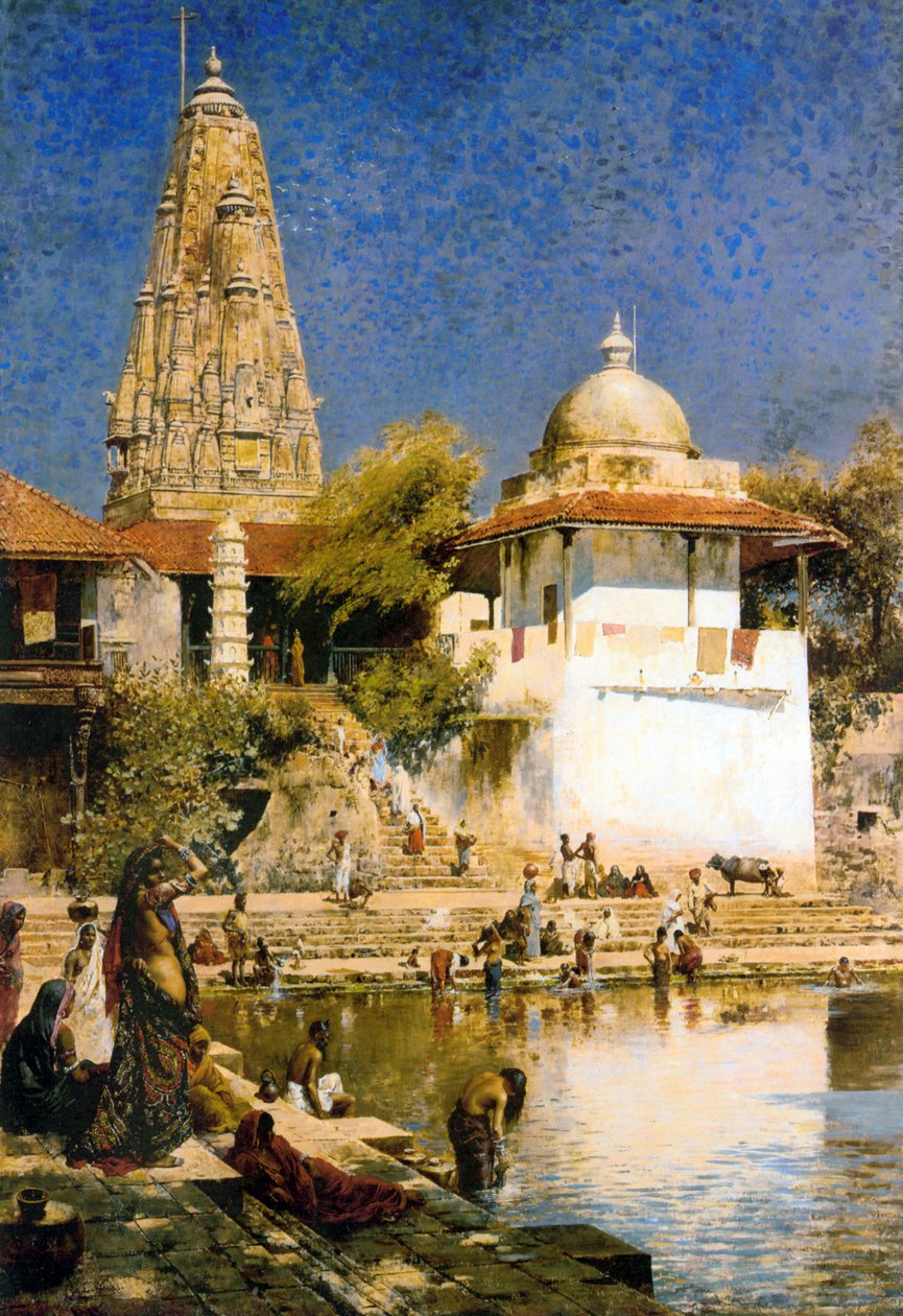 Banganga Tank og Walkeshwar Temple i Bombay, 1890
