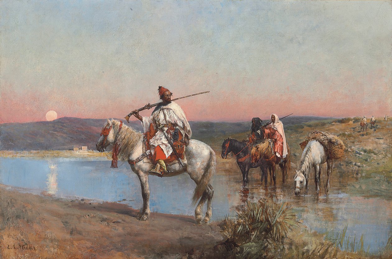 Fording a Stream af Edwin Lord Weeks