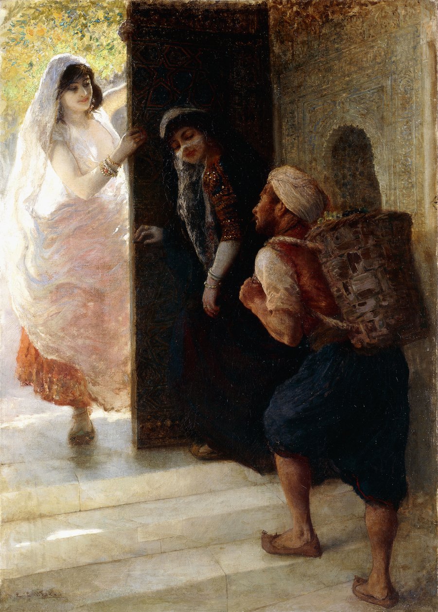 Tusind og én nat, Portieren af Bagdad, ca. 1900 af Edwin Lord Weeks
