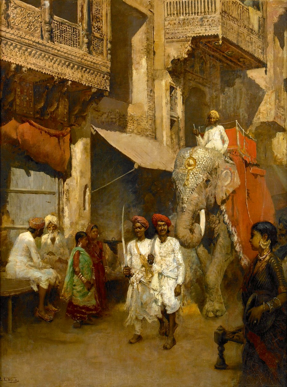 Promenade på en indisk gade af Edwin Lord Weeks