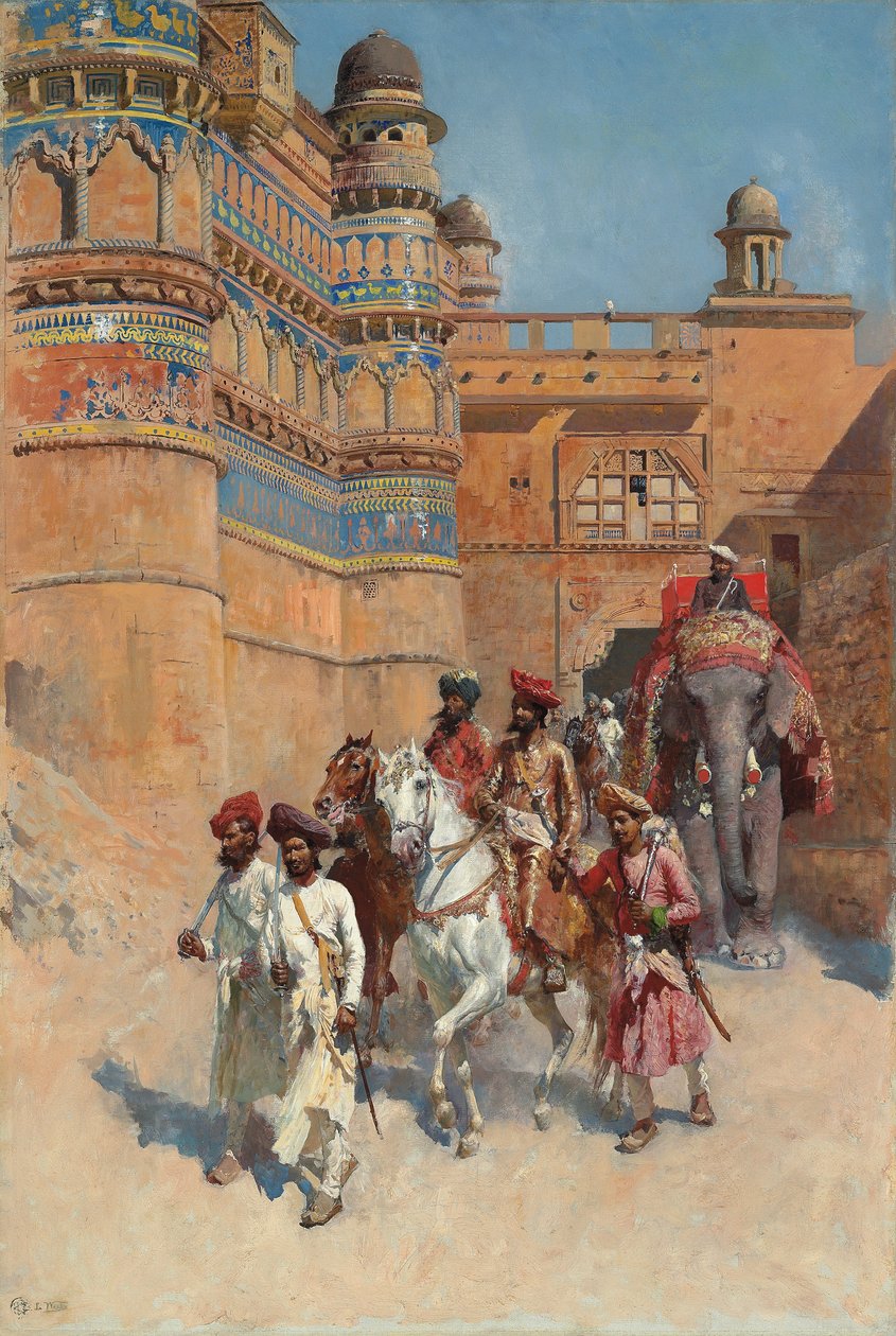 Fortet i Gwalior, Madhya Pradesh, af Edwin Lord Weeks