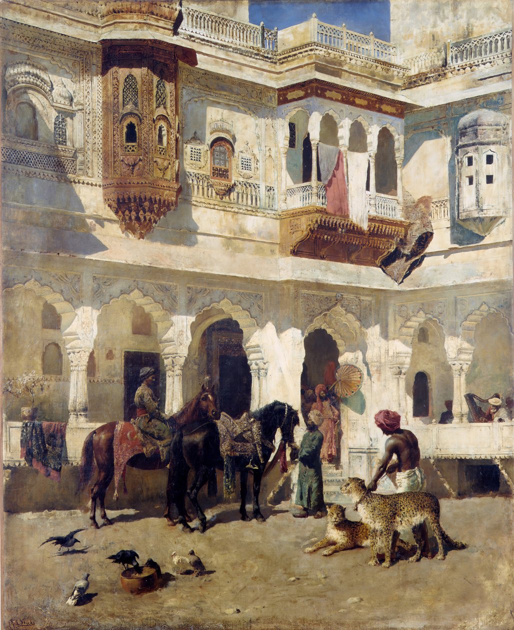 Rajah, der starter på jagt, ca. 1885. af Edwin Lord Weeks