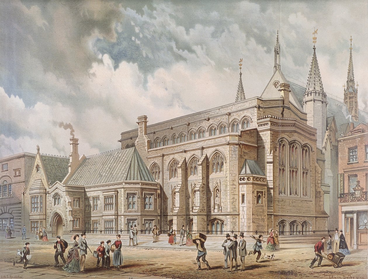 Guildhall Library, London, 1872 af Edwin Thomas Dolby