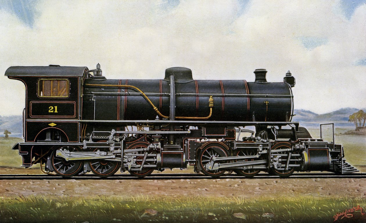 Damplokomotiv nr. 21. Blandt mongolerne: Mallet Compound Service i Khingan-bjergene, Peking - Kalgang Railway af Edwin Thomas Rudd