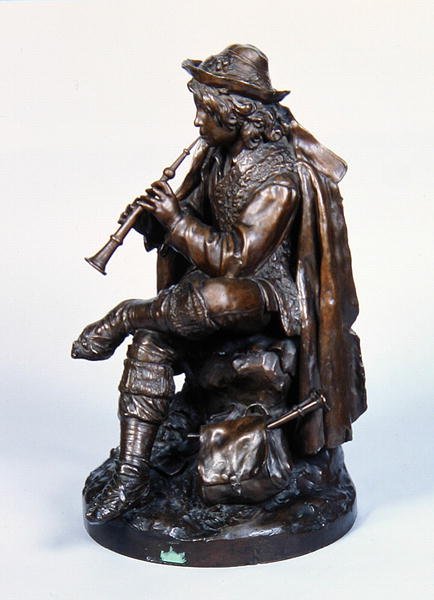 Dreng i hat, ca. 1870 (bronze) af Edwin Weissenfels