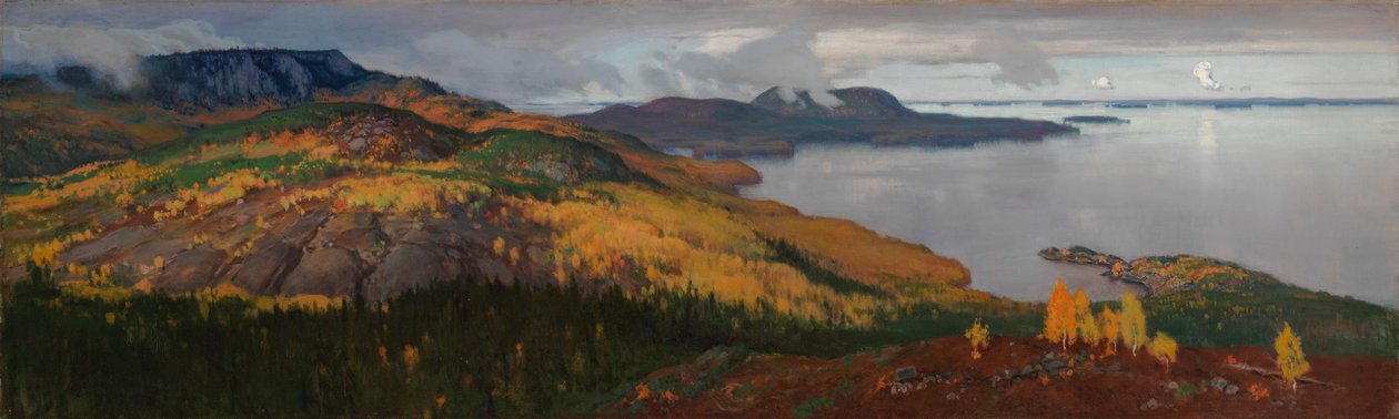 Efterårslandskab ved Pielisjärvi-søen af Eero Järnefelt