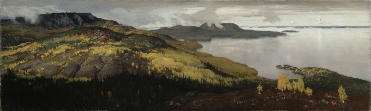 Efterårslandskab ved Pielisjärvi-søen af Eero Järnefelt