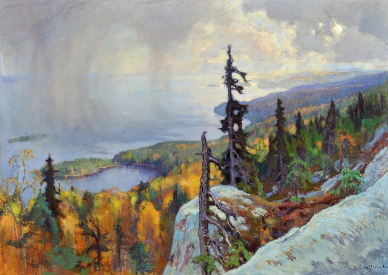 Landskab Landskab fra Koli, 1930 af Eero Järnefelt