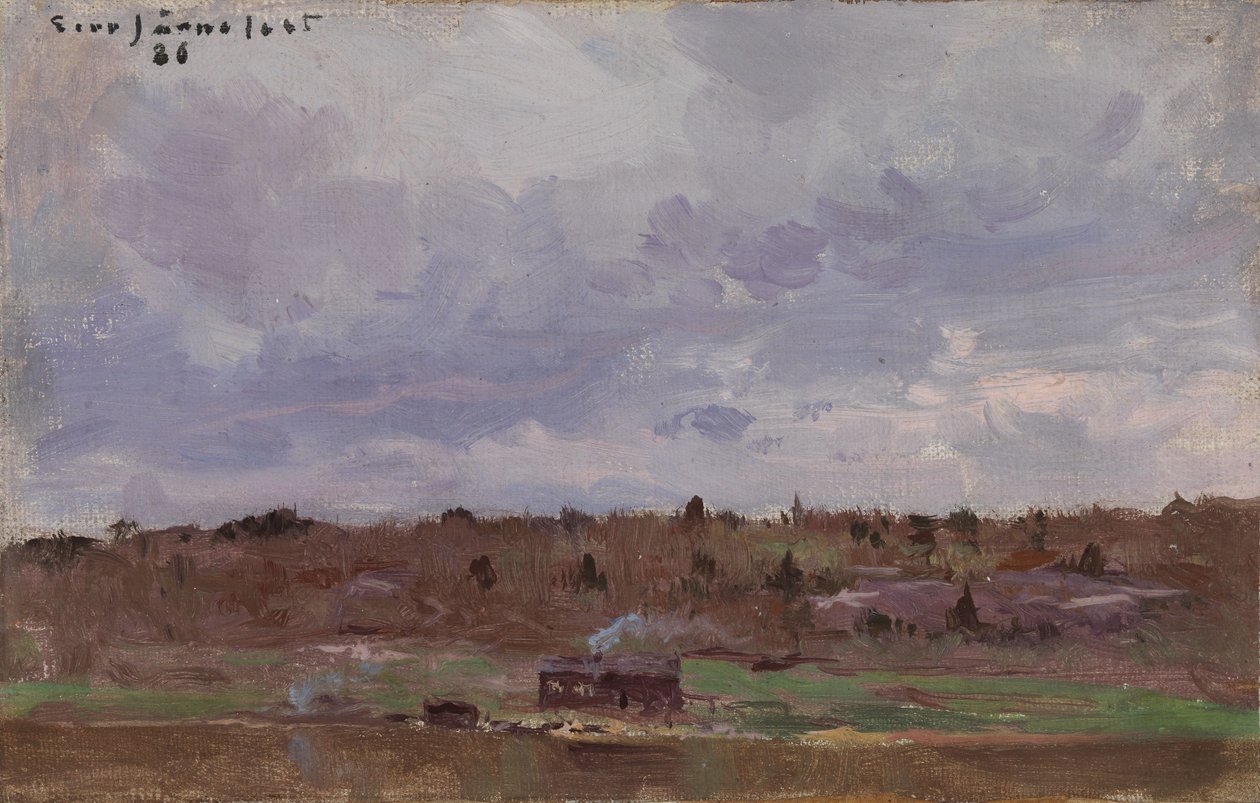 Landskab med gård af Eero Järnefelt