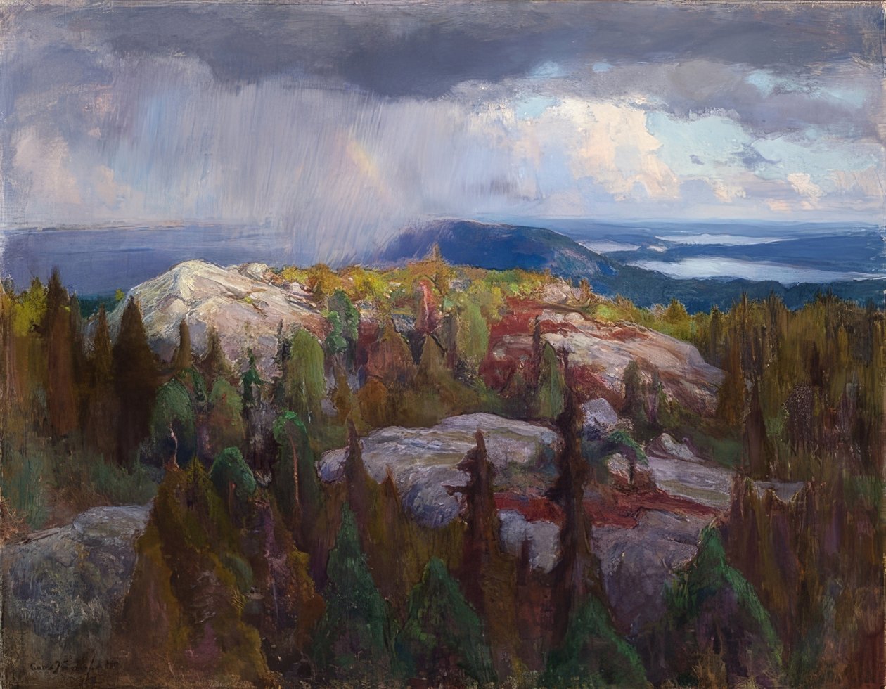 Landschaft (Landskab fra Koli). 1918 af Eero Järnefelt