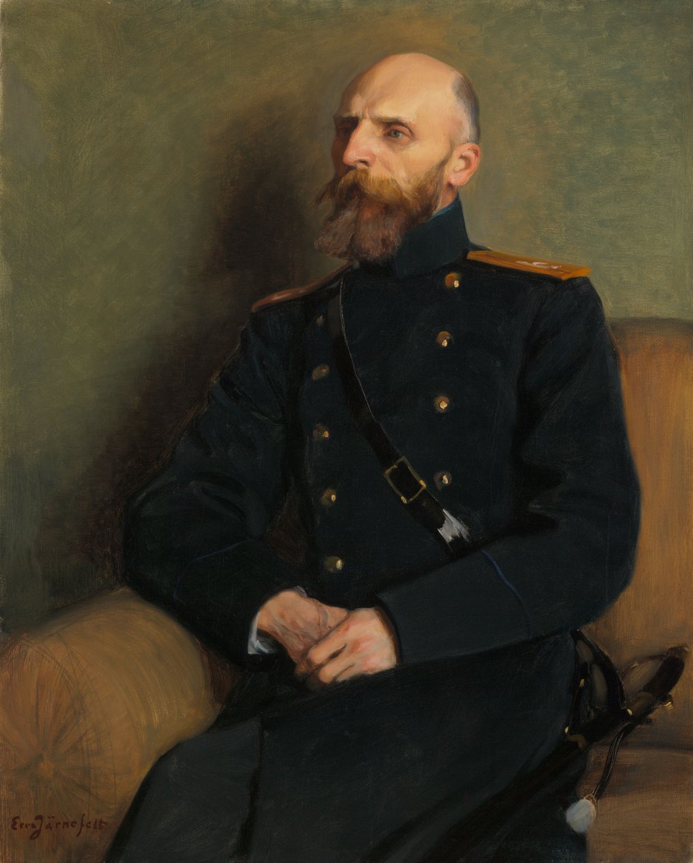Portræt af oberst R. Schulman af Eero Järnefelt