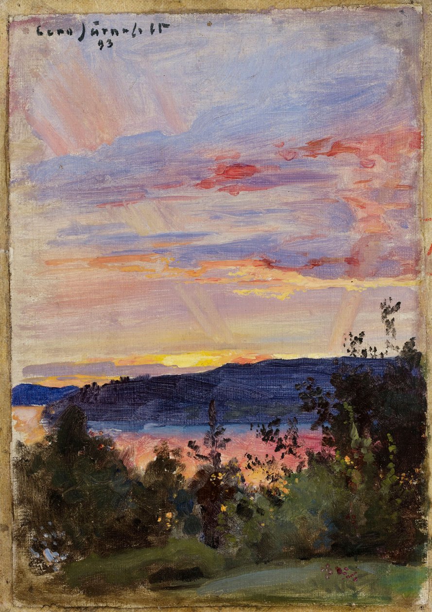 Solnedgang af Eero Järnefelt