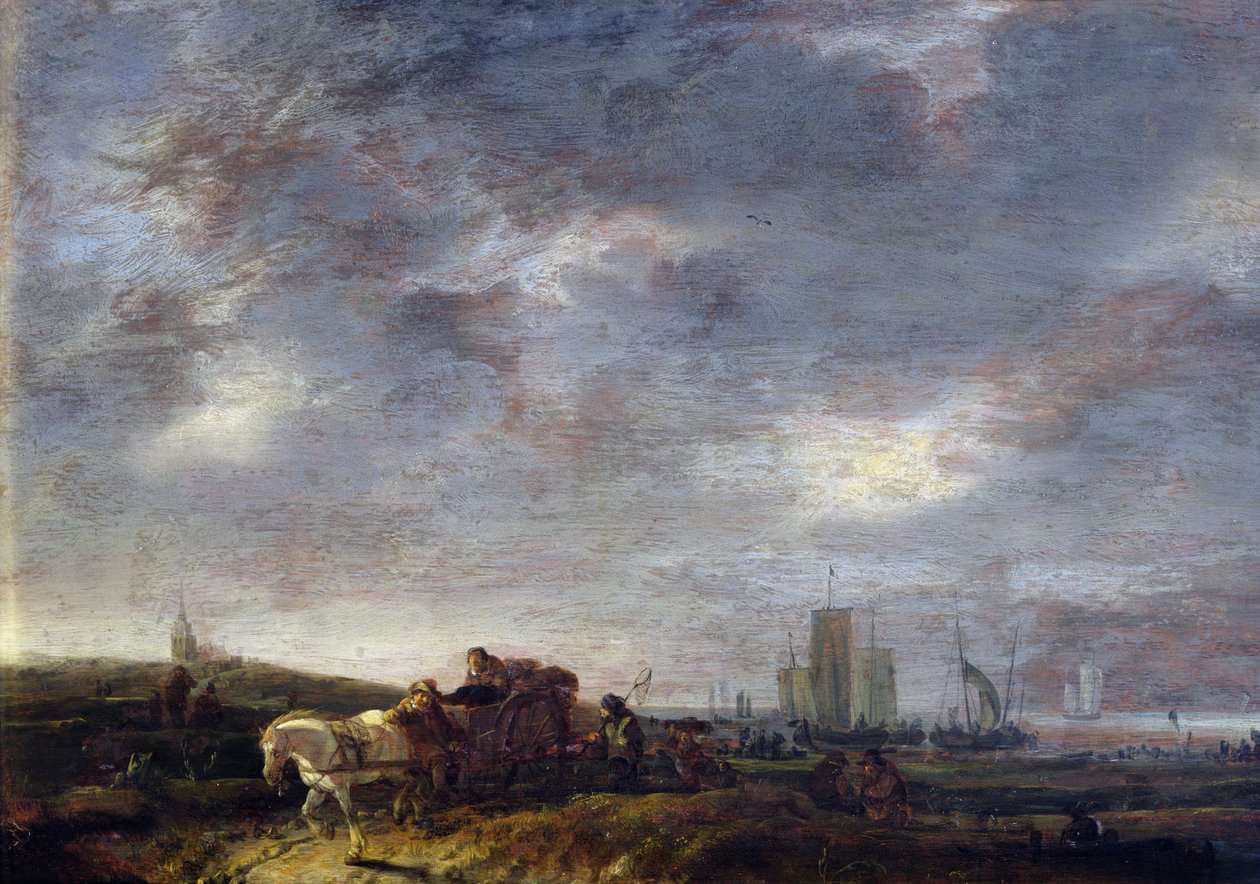 Fiskernes tilbagevenden, 1646 af Egbert van der Poel