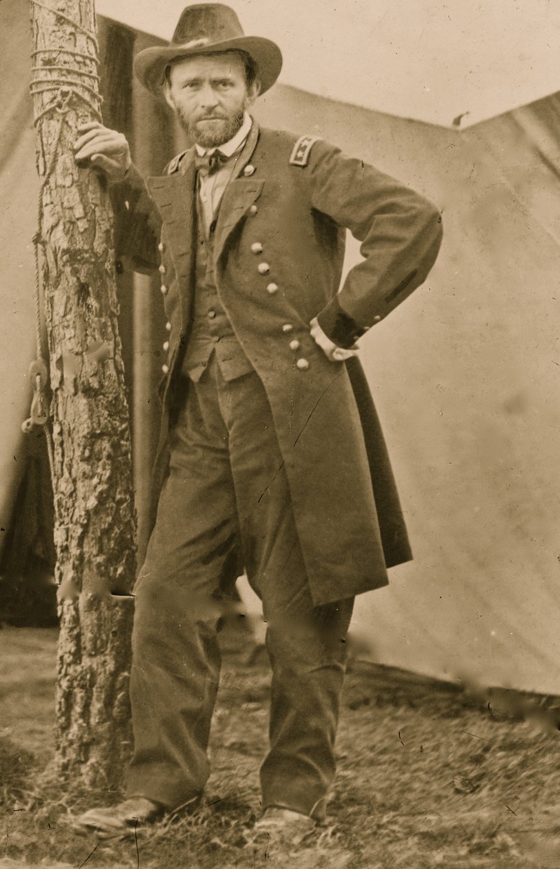 General U.S. Grant i sit hovedkvarter i Cold Harbor, Va. i 1863 (foto) af Egbert Guy Fowx