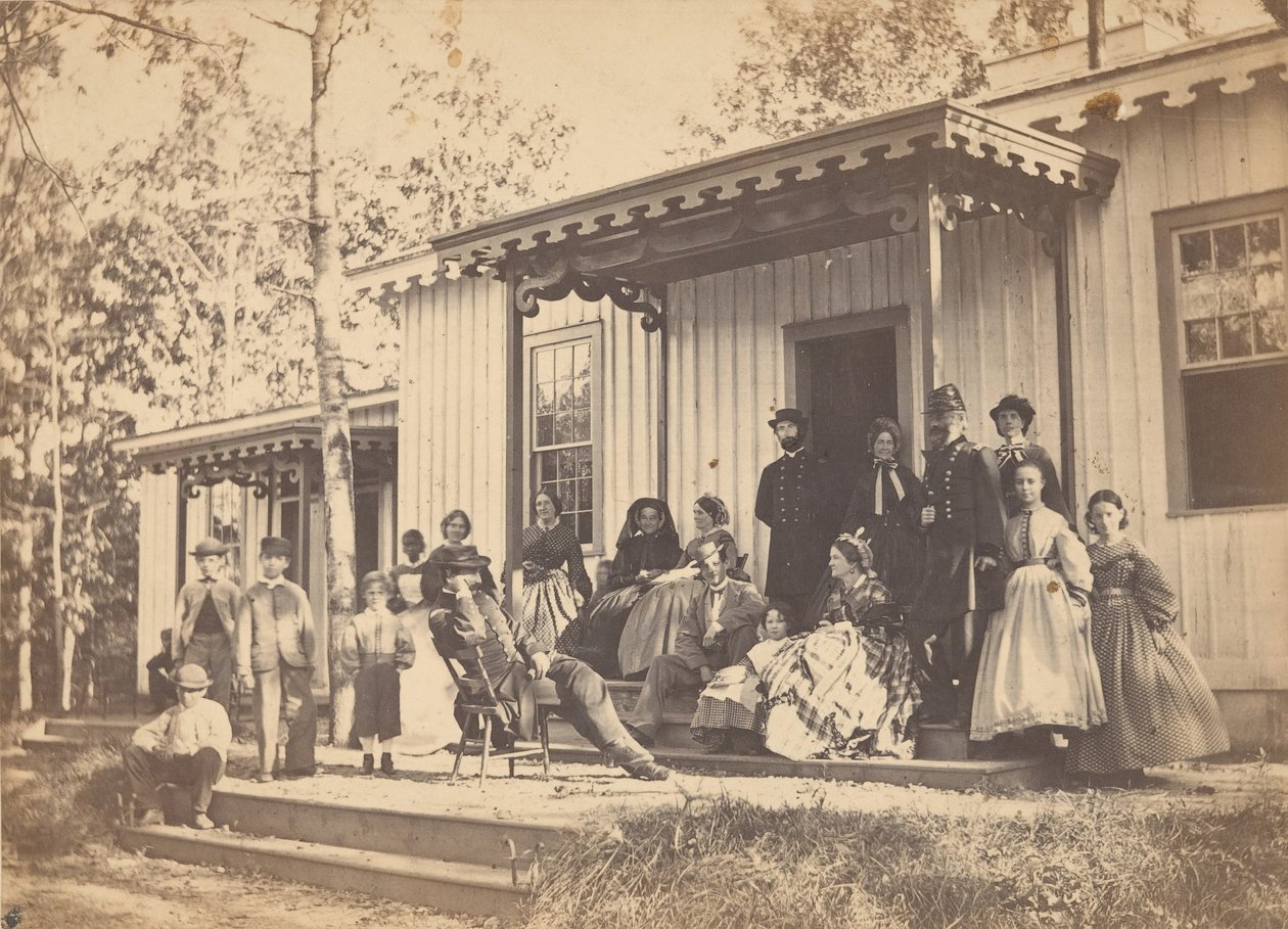 Gruppe på våbenhuset, 1860