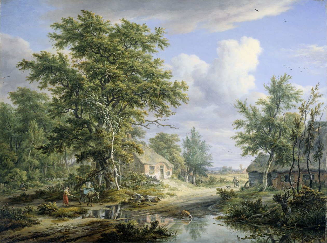 Gårde i udkanten af en skov af Egbert van Drielst