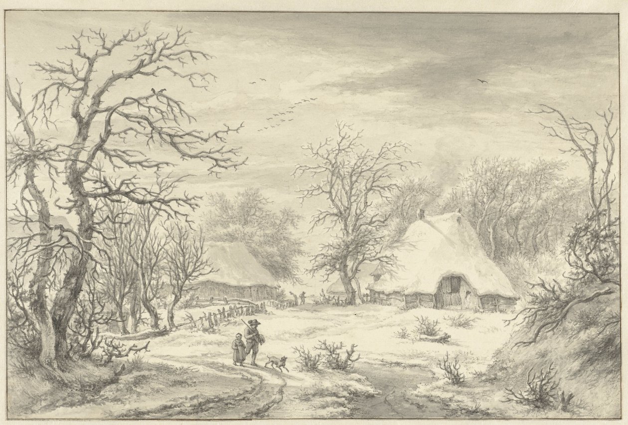 vinterlandskab af Egbert van Drielst