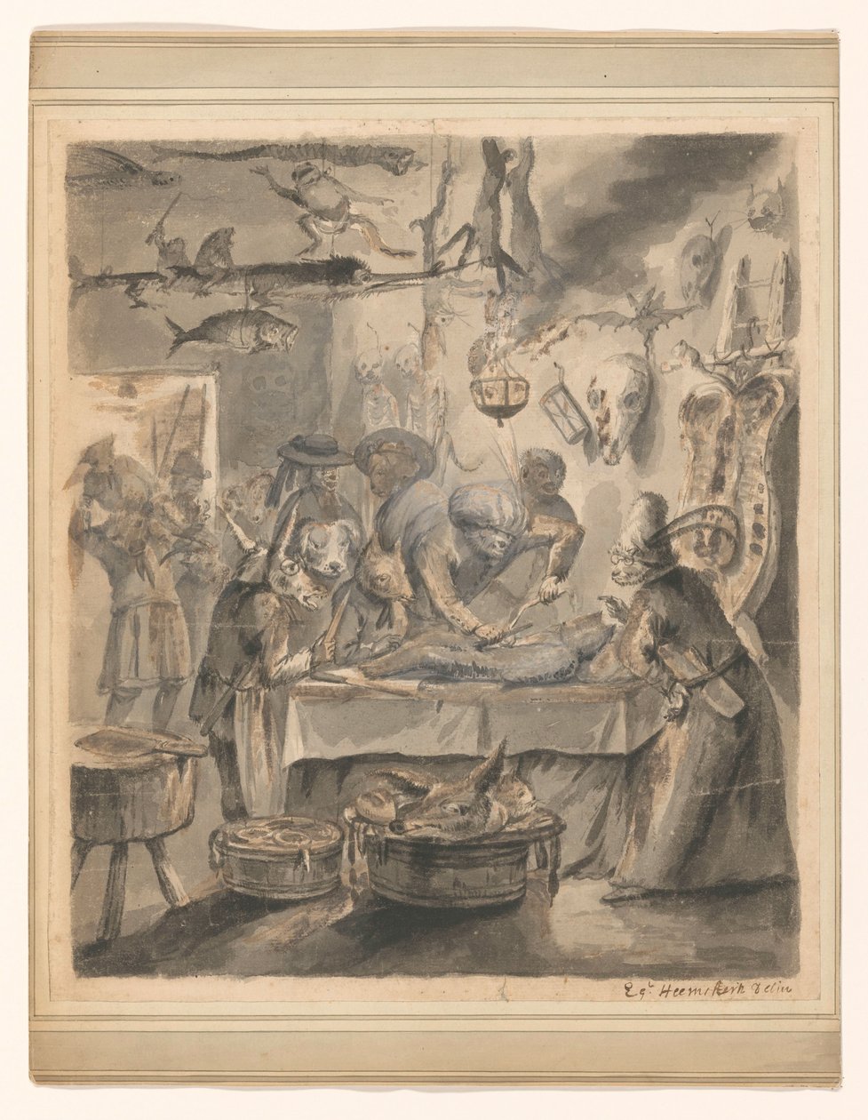 Dieren satire af Egbert van Heemskerck (II)