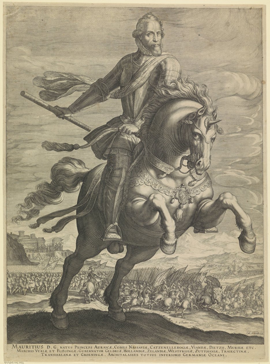 Ridesportræt af Maurits, Prins af Orange af Egbert van Panderen