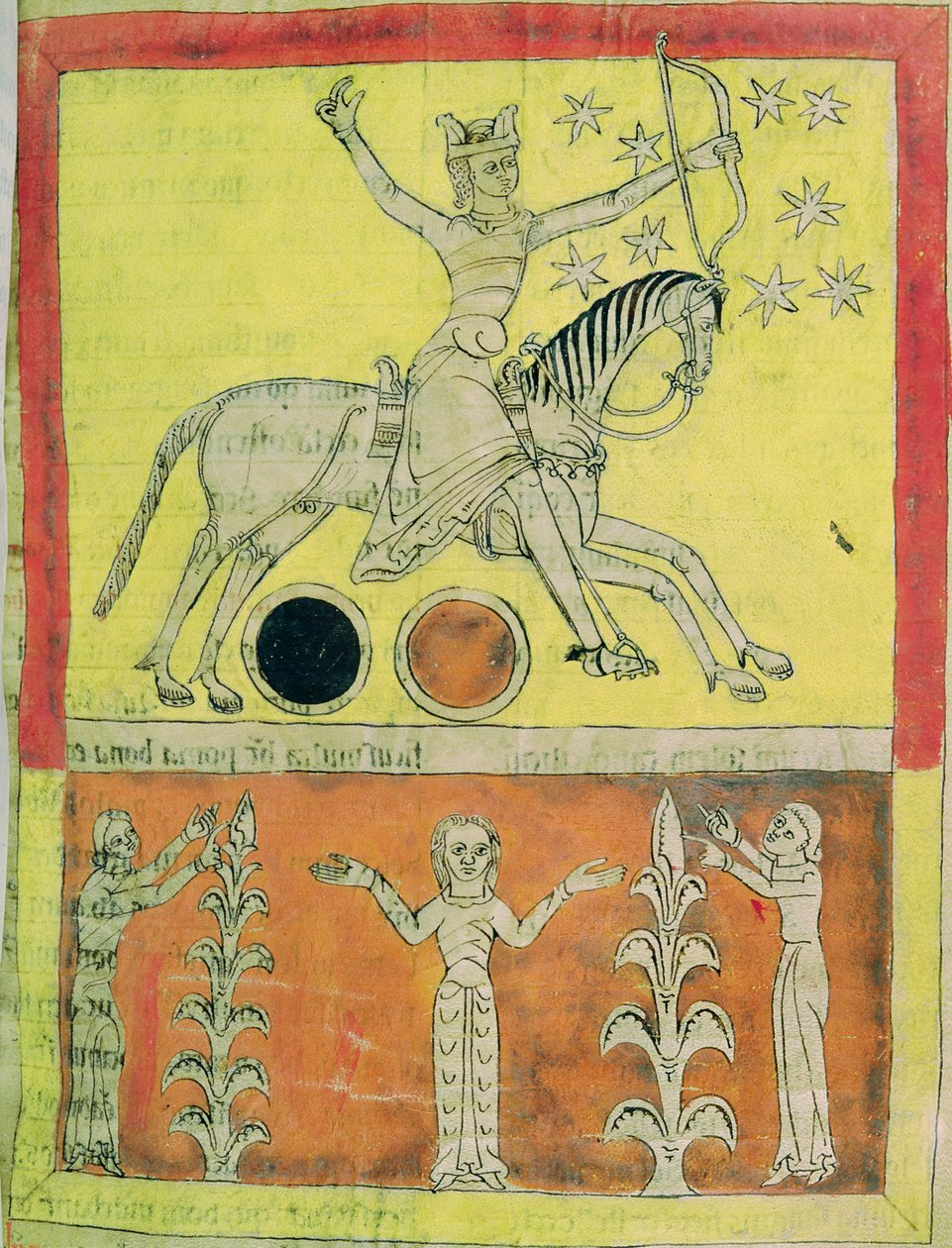 Den hvide ridder på en hvid hest tager af sted til kamp mod Satan. miniature fra 