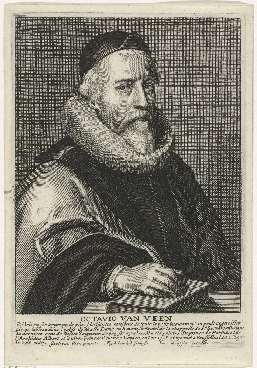 Portræt af Otto van Veen af Egidius Rucholle