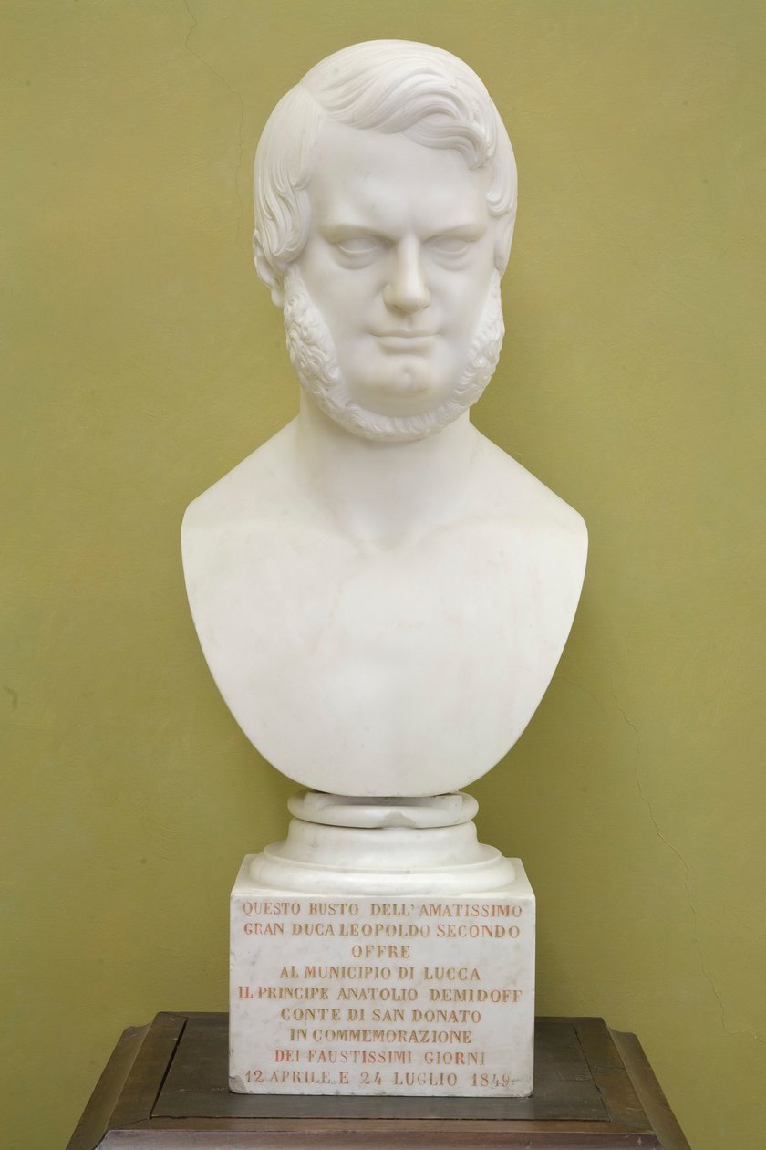 Buste af Leopold II i Toscana af Egisto Rossi