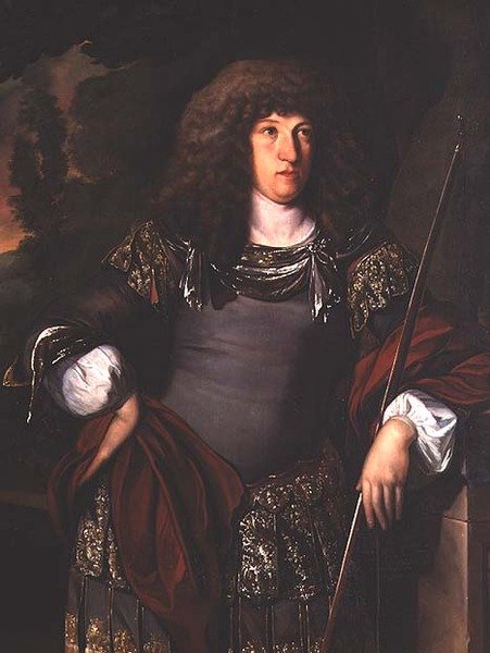 Portræt af en herre iført klassisk kostume (olie på lærred) af Eglon Hendrick van der Neer
