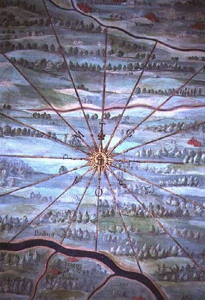 Solens stråler, detalje fra "Galleria delle Carte Geografiche af Egnazio Danti