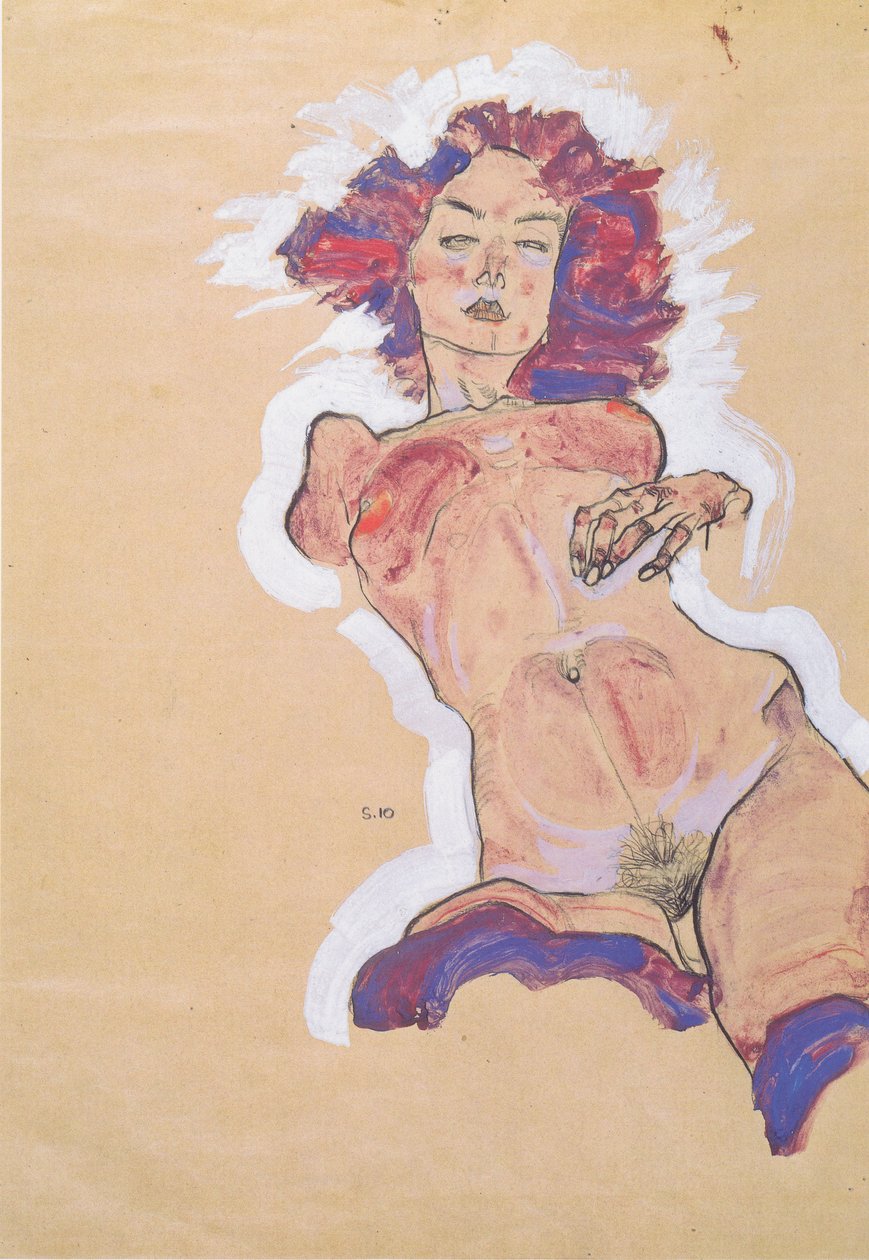 Kvindelig nøgen af Egon Schiele