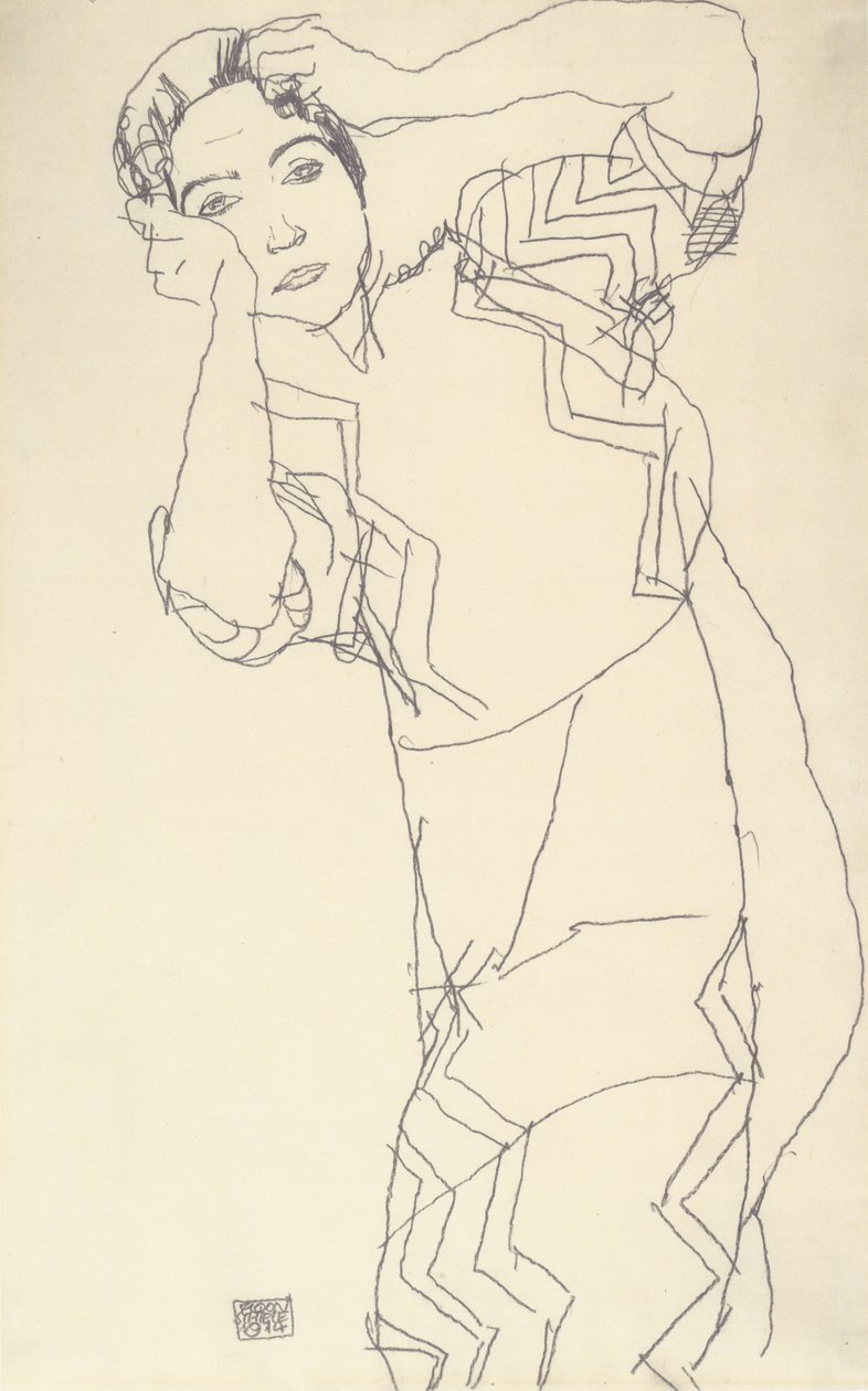 Portrætstudie af Friederike Maria Beer af Egon Schiele