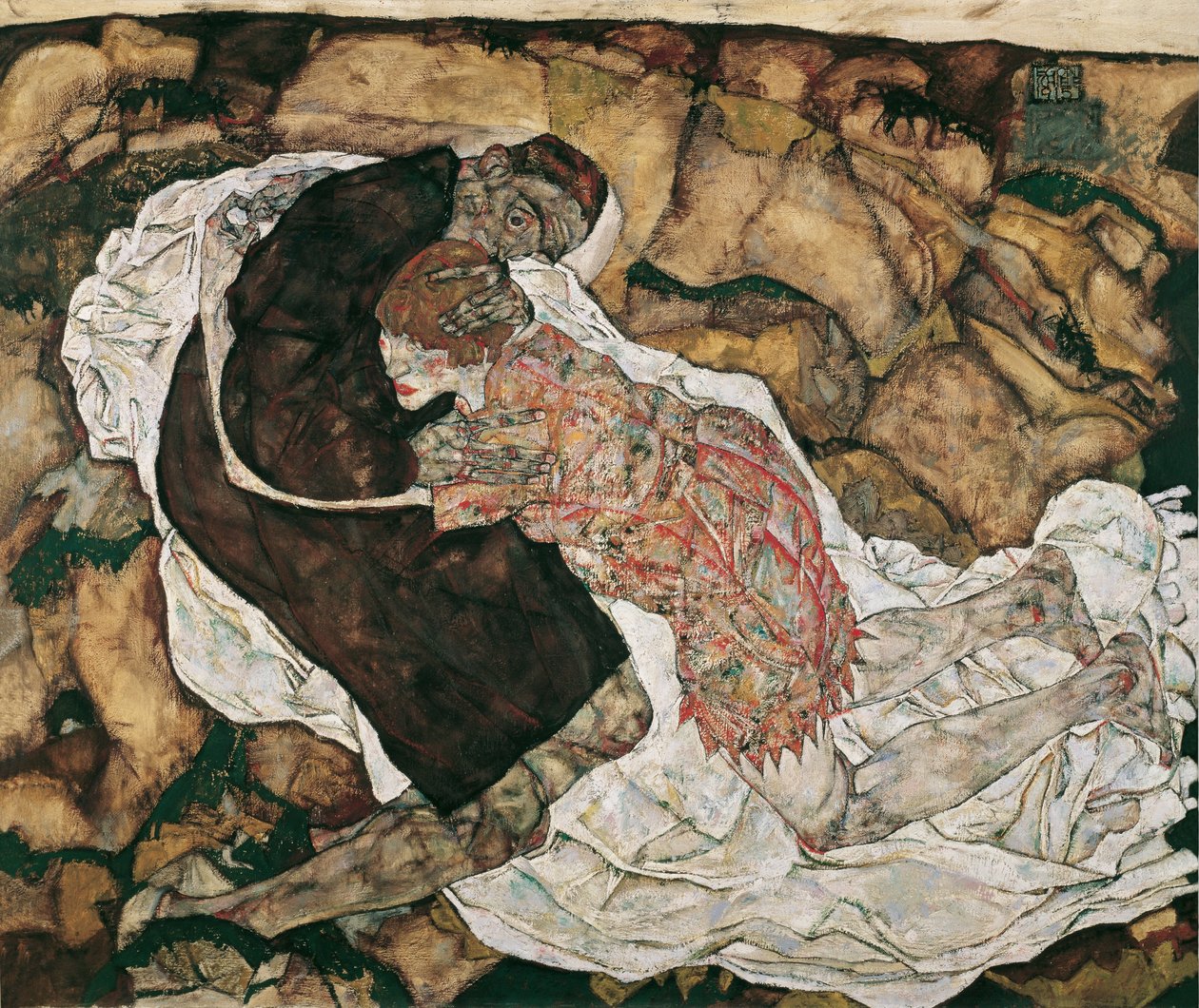 Døden og jomfruen af Egon Schiele