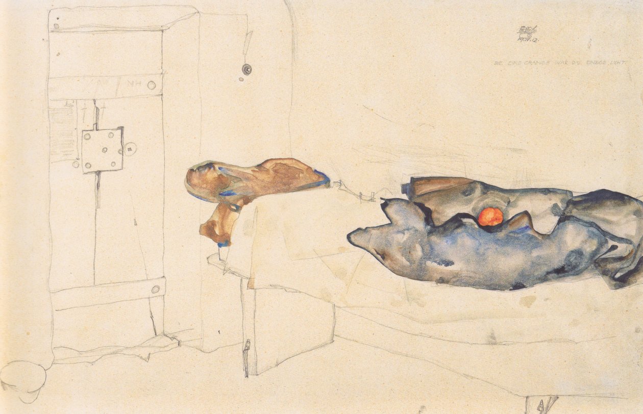 Den ene appelsin var det eneste lys af Egon Schiele