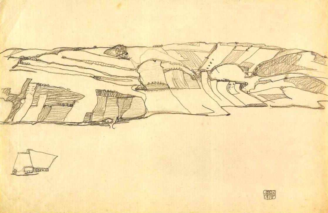 Marklandskab af Egon Schiele